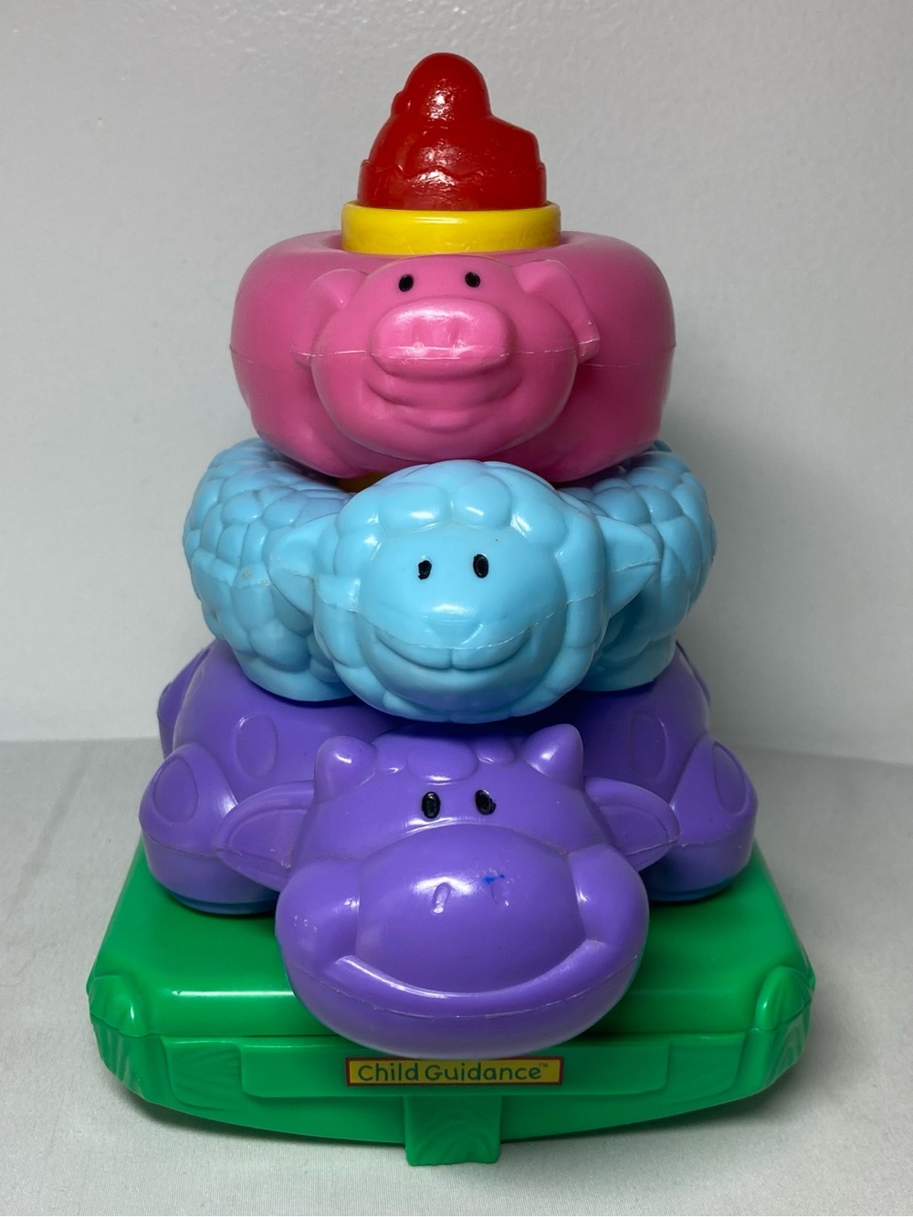 VTG Child Guidance Stacking Animal Rings Old MacDonald Musical Toy 1999 WORKS